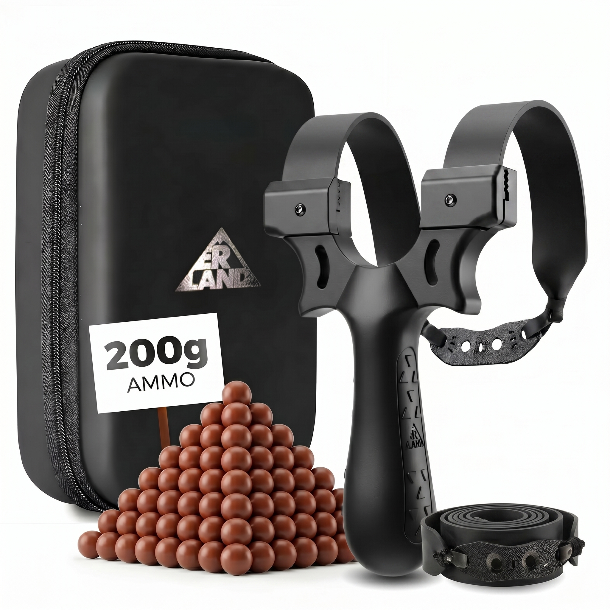 ERLAND Slingshot Set with Bands and Clay Balls